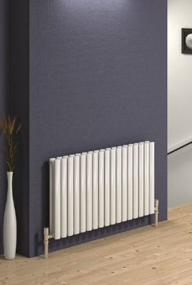 REINA NEVA WHITE DOUBLE PANEL HORIZONTAL DESIGNER RADIATOR H550mm x W1003mm, RND-HNV17D REINA NEVA WHITE DOUBLE PANEL HORIZONTAL DESIGNER RADIATOR H550mm x W1003mm, RND-HNV17D